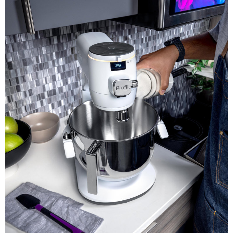 GE Profile Smart Mixer with Auto Sense, Stone White