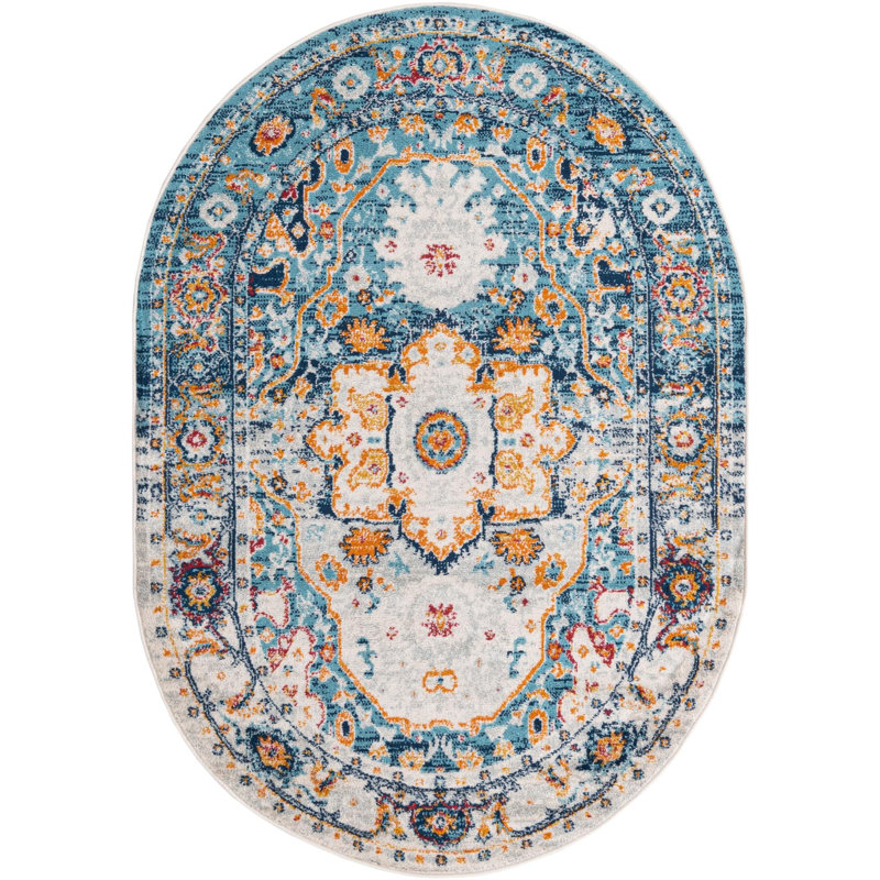 Hageman Oriental Indoor Rug, Oval 5'3" x 8'