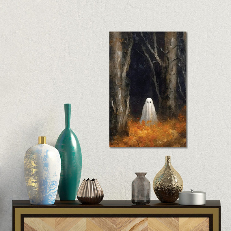Ghostly Woods - reproduction d'art mural - toile tendue, 18 po x 12 po, Toile tendue avec châssis, Sans cadre