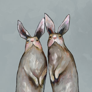 « lapin duo »-impression sur toile tendue