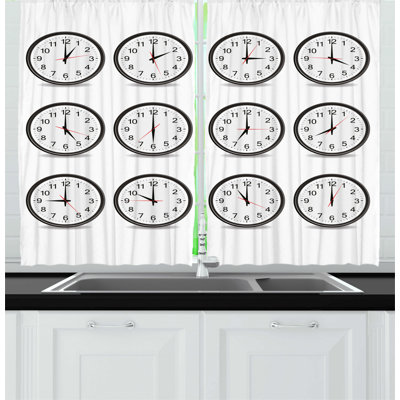 Geometric Pointed Kitchen Curtain