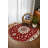 Tessa Collection Digital Print Cotton-Polyester Burgundy Floral Rug-572245897