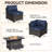 6-Person All-Weather Modular Rattan Lounge with Fire Pit Table & Luxe Cushions-2058953732-2058953733