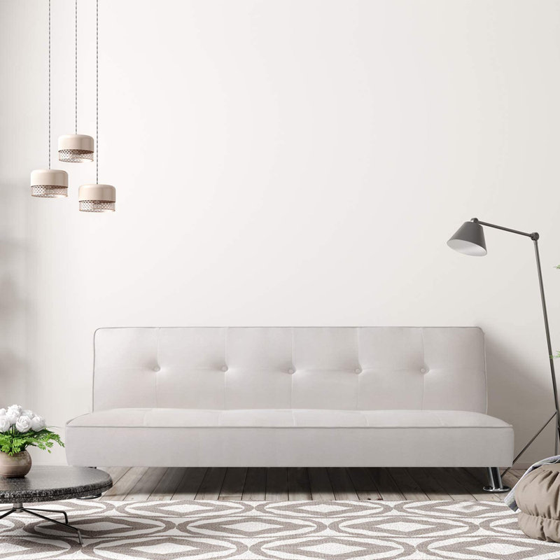 Canapé-lit 65 ", Lin blanc