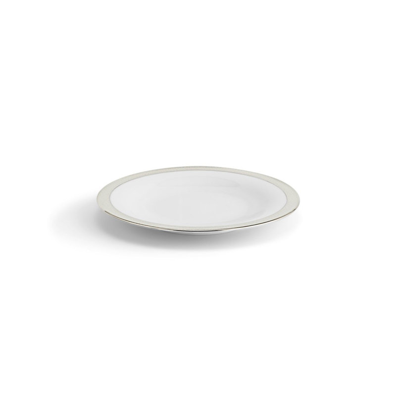 Smith Handmade Porcelain Appetizer Plate, Platinum