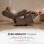Fauteuil inclinable électrique de couleur avec chaleur et massage, ports USB, porte-gobelets-73276425