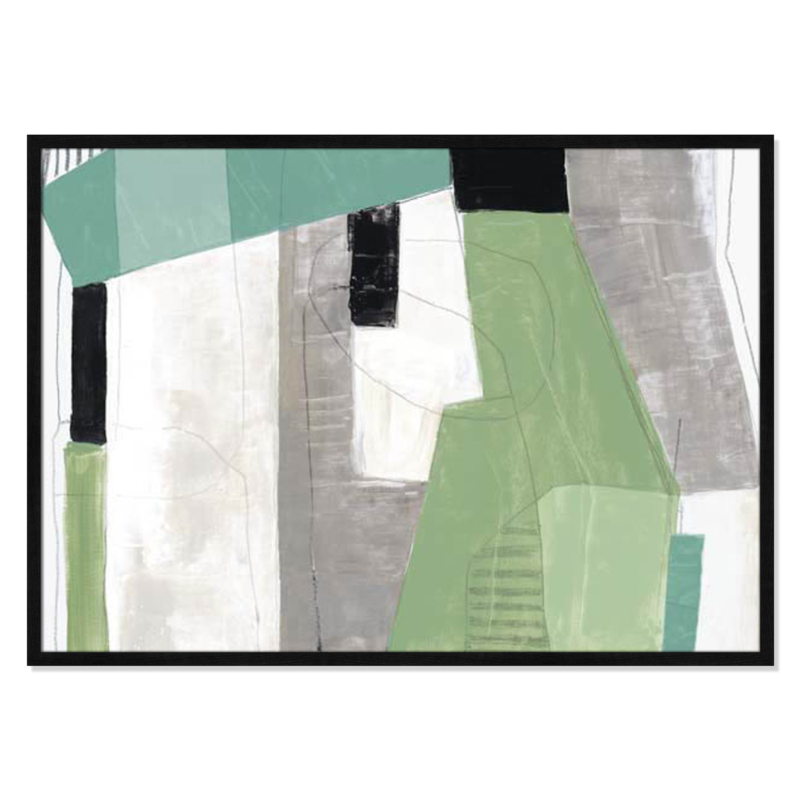 Evergreen Essence by Tom Reeves, Black Slim Frame - Fine Art Paper Print, No Mat, 29.5" H x 41.5" W x 0.75" D