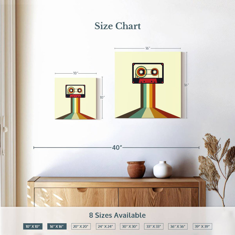 Abarca Retro Cassette, 10" H x 10" W