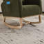 Chaise berçante d'appoint moderne avec pieds en bois massif, fauteuil de chambre de bébé rembourré, fauteuil confortable avec poche latérale, dossier haut pour le salon-576779022