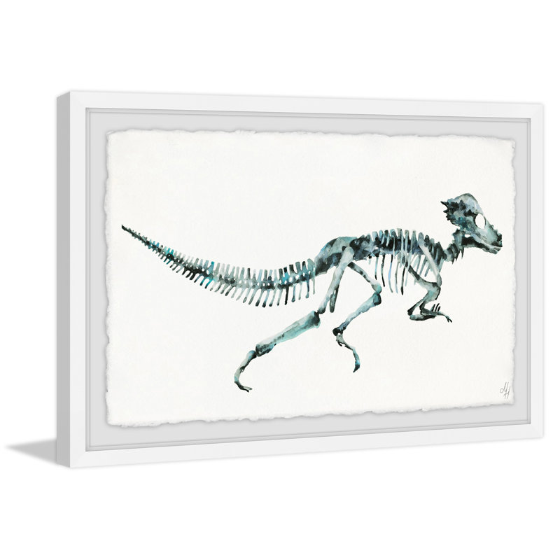 Brodhead 'Running T-Rex Skeleton' Framed Print, 8" H x 12" W x 1.5" D
