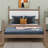 Platform Bed Frame, Solid Wood Bed Frame With Upholstered Headboard In Boucle And Slats Support, No Box Spring Needed-1028924094-1028924088