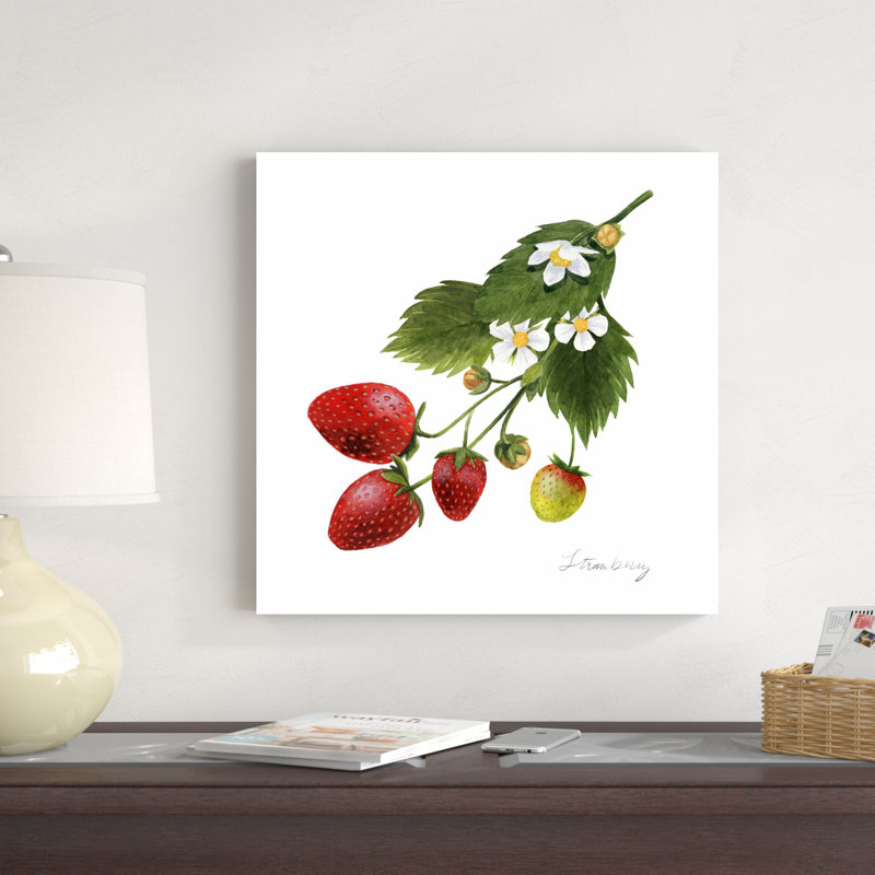 " Strawberry Study II " by Grace Popp Painting Print, 20" H x 20" W