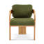 Ensemble de 2 chaises de salle à manger avec dossier coussiné, structure en bois massif Romer-1989141269-1989141271