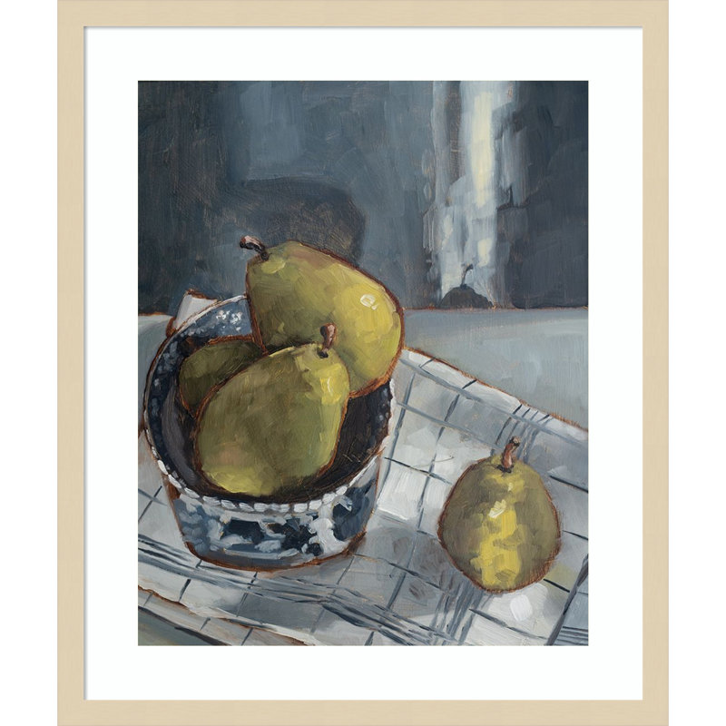 «A Plat of Fruit I» par Marian Parsons, impression sur bois encadrée, H 25 po x l 21 po