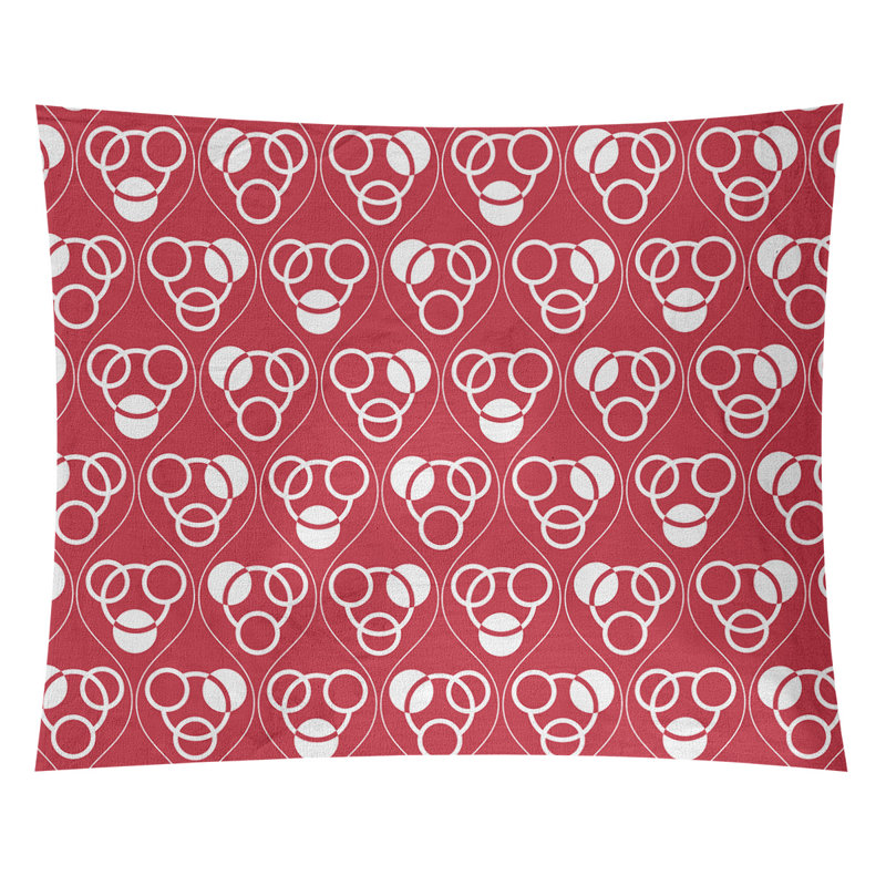 Tapisserie, H 68 po x l 80 po, Rouge