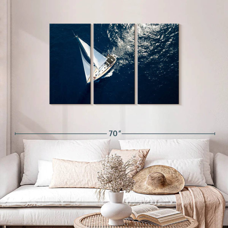Mehar Yachting On Open Sea, 28" H x 45" W