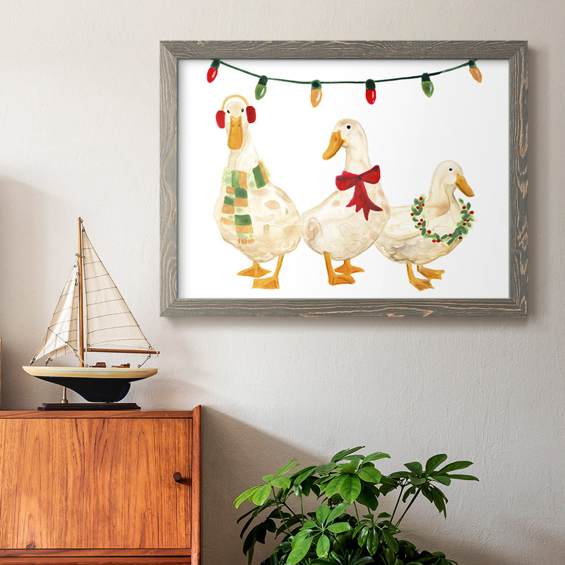 «Merry Quackmas II», reproduction d'art sur toile, Gris, H 22 po x l 32 po