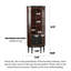 Armoire de coin en verre noyer français