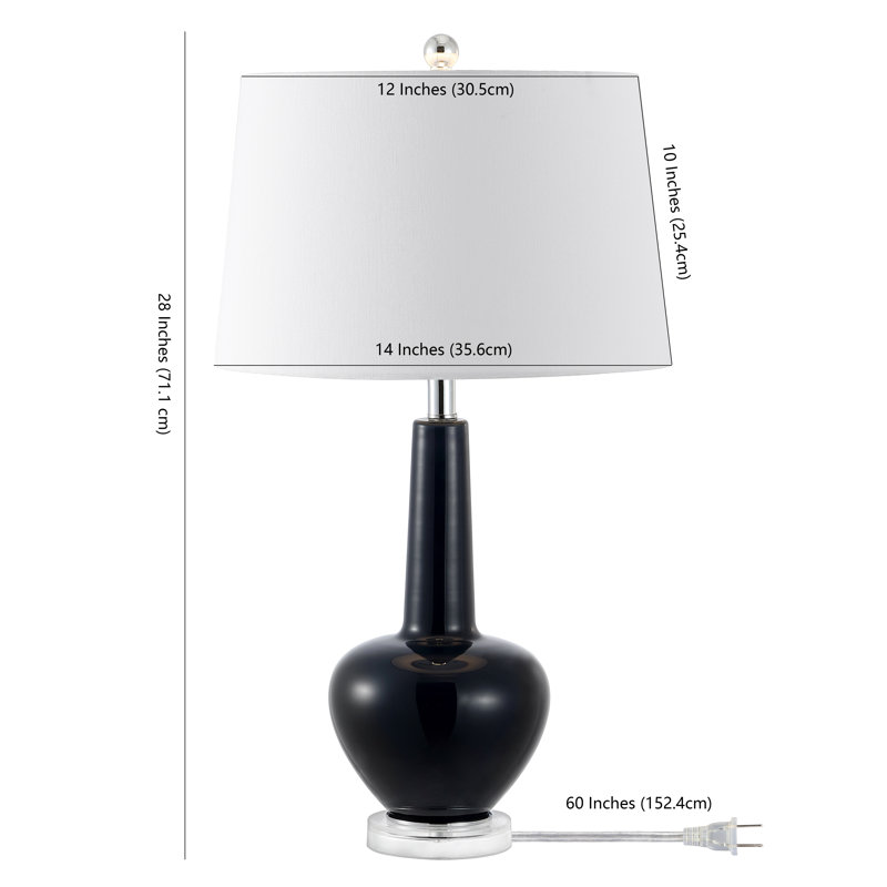 Lampe de table bleue 28 po Riley