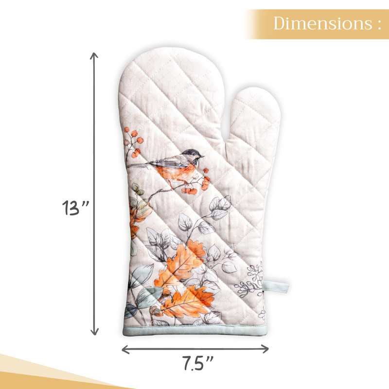 Gants de cuisine 100% coton 7 po x 13 po Maison d 'Hermine