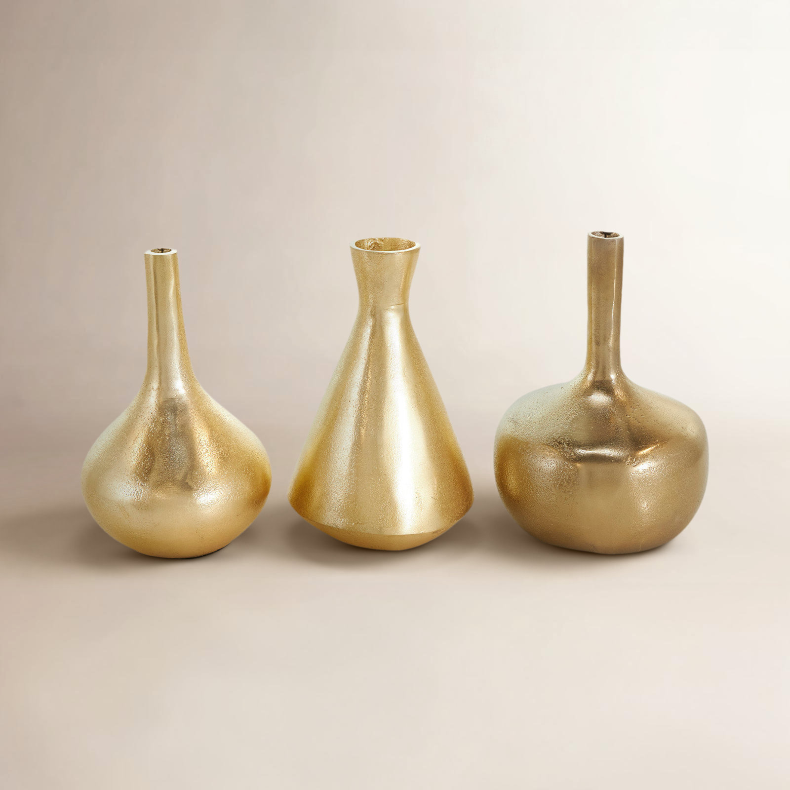 Bozeman Earthenware Table Vase, Gold