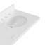 Comptoir de meuble-lavabo en quartz blanc Carrara de 66 po Ariel avec rebord à onglet de 1,5 po d'épaisseur avec double évier ovale et dosseret inclus