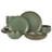 Gibson Elite Beckett Stoneware Matte Reactive Glaze 16 Piece Plates and Bowls Dinnerware Set - Grey-98537333