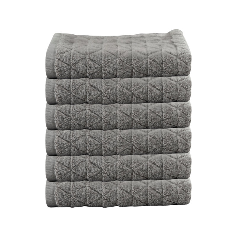 JEWEL PREMIUM PLUSH HAND TOWELS, Gray