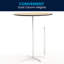 Round Wood Cocktail Table with 2 Interchangable Height Columns-1836465238
