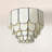 Abbington Round 4-Tier Capiz and Metal Flush Mount Ceiling Light-436316857