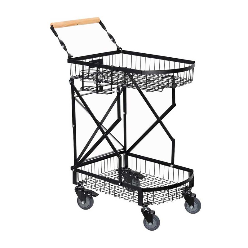 Chariot utilitaire avec poignée en bois