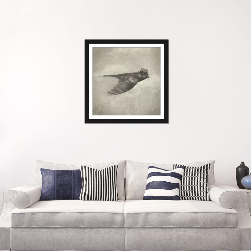 « old âme », peinture sur toile tendue, Papier d'art encadré noir, Blanc, H 16 po x l 16 po x P 1 po