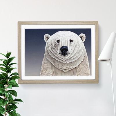 XH1022-8665X Super Polar Bear 1 Piece Single Picture Frame Wall Art