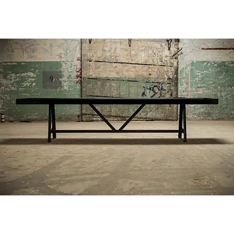 Table de jeu de galets à structure en A, Chêne, 14 pi