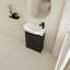 Meuble-lavabo autoportant de 23 po avec lavabo et portes à fermeture douce-1210025994