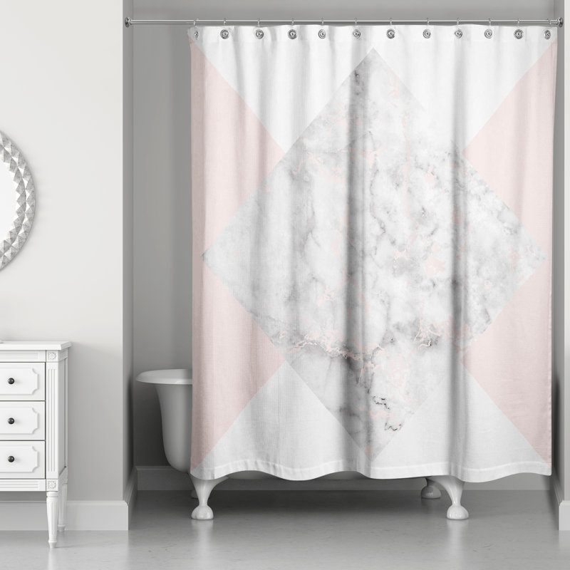 Rideau de douche simple en marbre