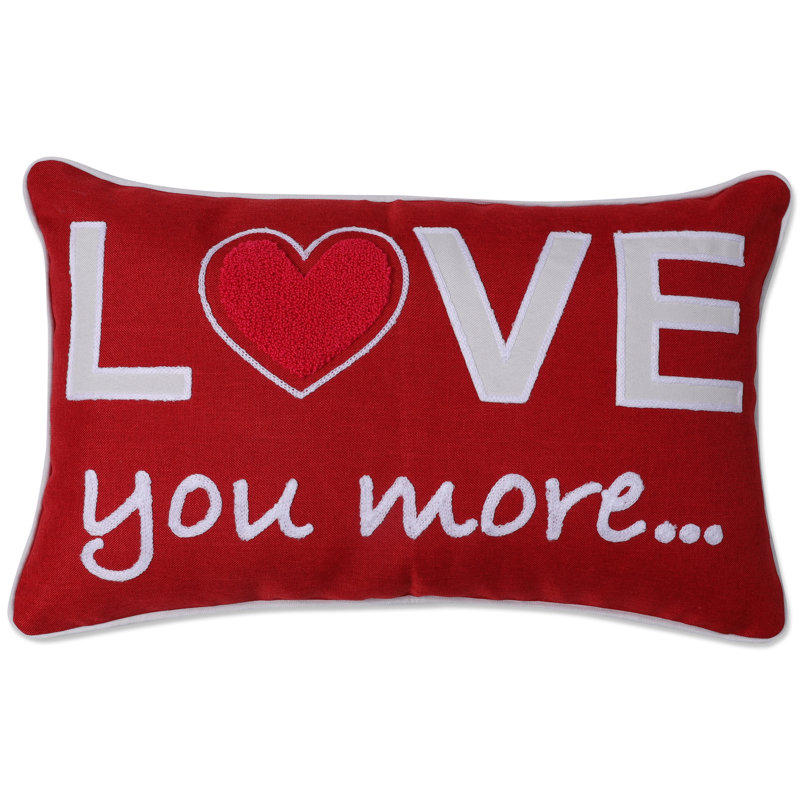  Coussin Valentines Love You More, Polyester/ Bourre en polyester