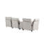 Canapé modulaire modulaire, divans multifonctionnels pour le salon avec rangement, console centrale avec haut-parleur et rangement, 2 ports USB et 1 de type C, plateau en céramique à chargement sans fil, porte-gobelet en aluminium.-1533662060