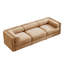 Élégant canapé en chenille avec siège de rangement, dossier cylindrique et accoudoirs, canapé contemporain en tissu 3 places avec compartiment de rangement caché-542610327