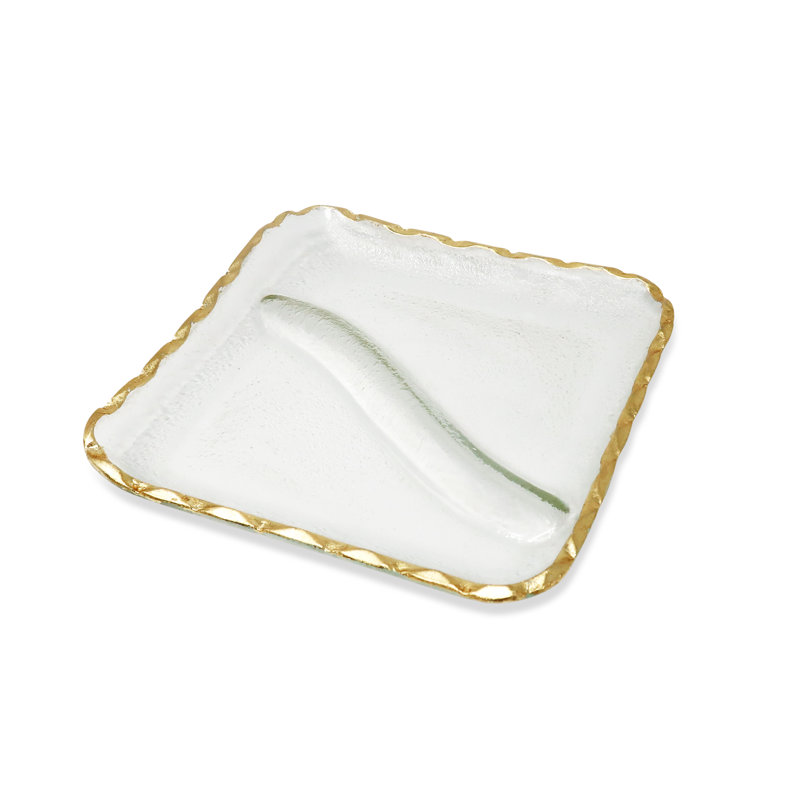 Assiette décorative en verre Eliyas