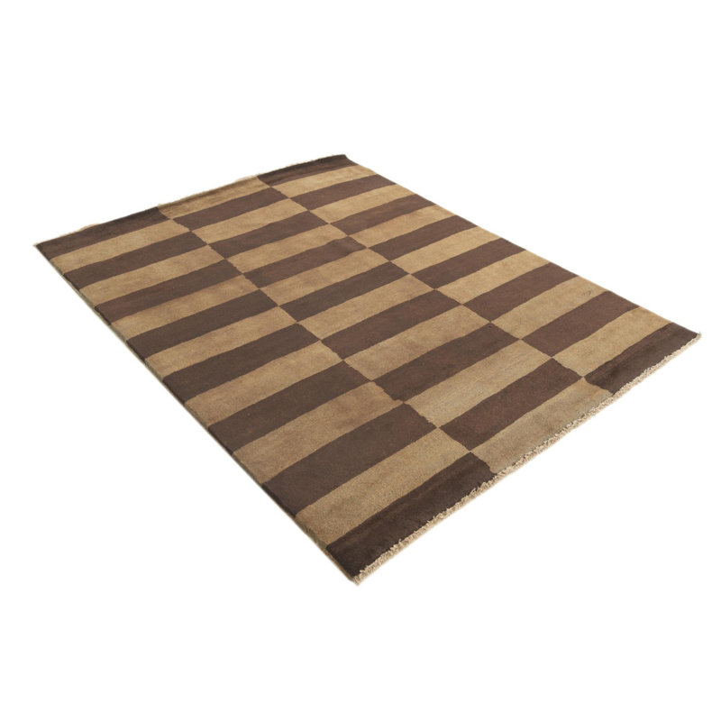 Tapis brun clair et brun Naber