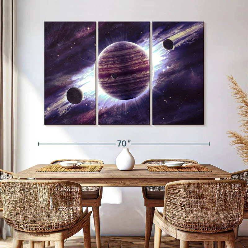 Incroyable planète Jupiter, H 42 po x l 65 po