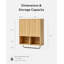 Armoire de salle de bain cannelée moderne, rangement mural avec tablette réglable, conception flottante pour la lessive et la cuisine-1031813921