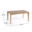 Mid-Century Dining Table Rubberwood Walnut Veneer Oak