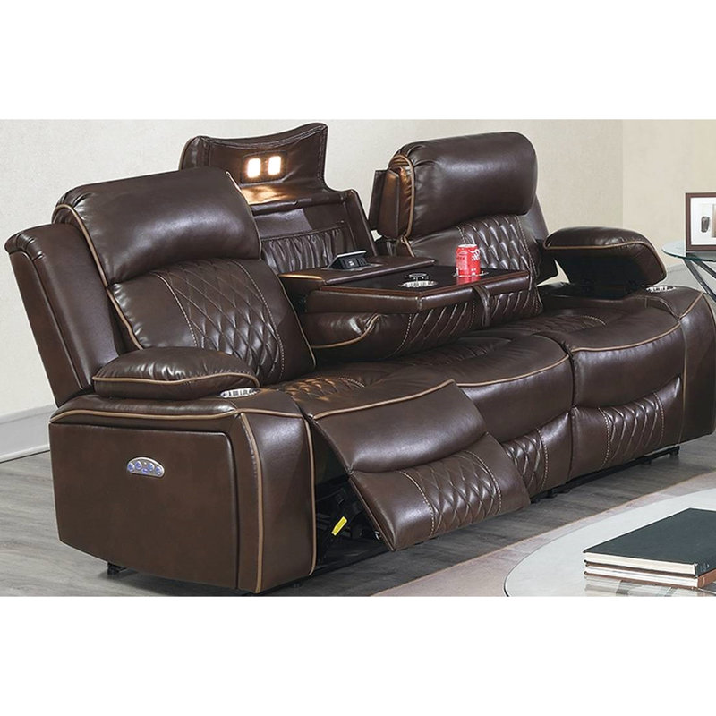 Fauteuil inclinable moderne avec accoudoirs de couleur brun
