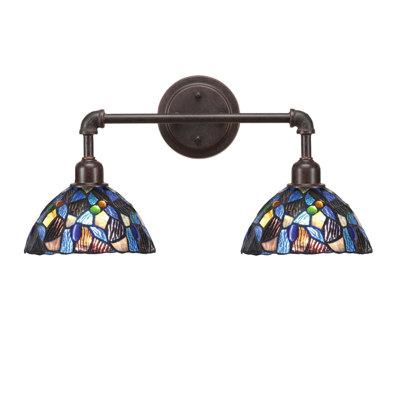 Éclairage pour meuble-lavabo 2 lumières rétro Rosina