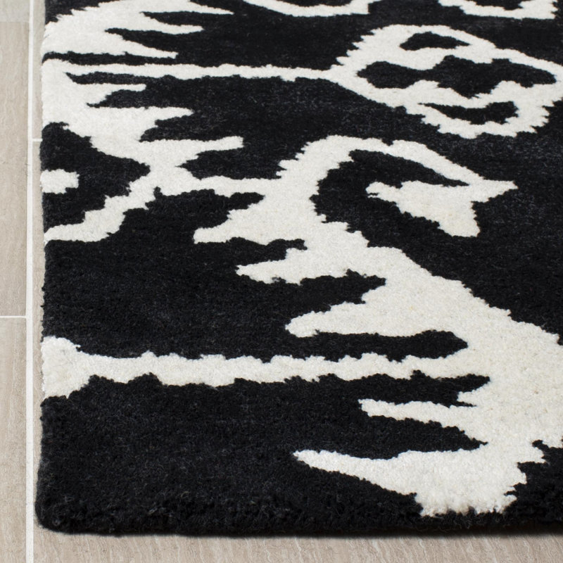 Kouerga bHand Tufted Wool Geometric Rug, Square 7'