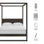 Grand lit plateforme à baldaquin en bois Alva-110689412-110689409