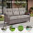 75" Wicker 3-Seat Sofa, Outdoor Conversation Furniture, All-Weather Rattan Couch, Steel Frame Couch With Cushions For Garden, Poolside, Porch-676659042