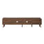 Meuble télé 1 pièce 77 po x 16 po 18 po en verre brun clair pour salon, chambre à coucher